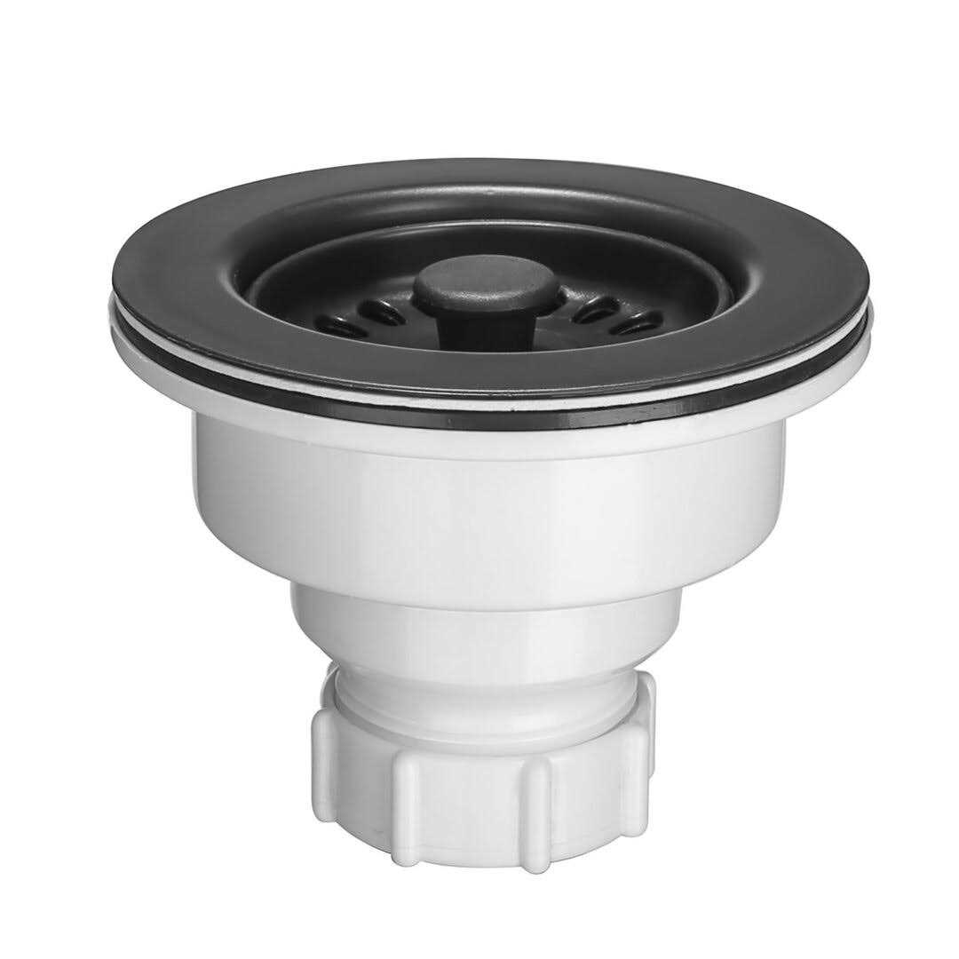 Serene Valley 3-1/2 inch Kitchen Sink Strainer Assembly with Stopper for Matching Color of Granite or Fireclay Sinks NDA0052