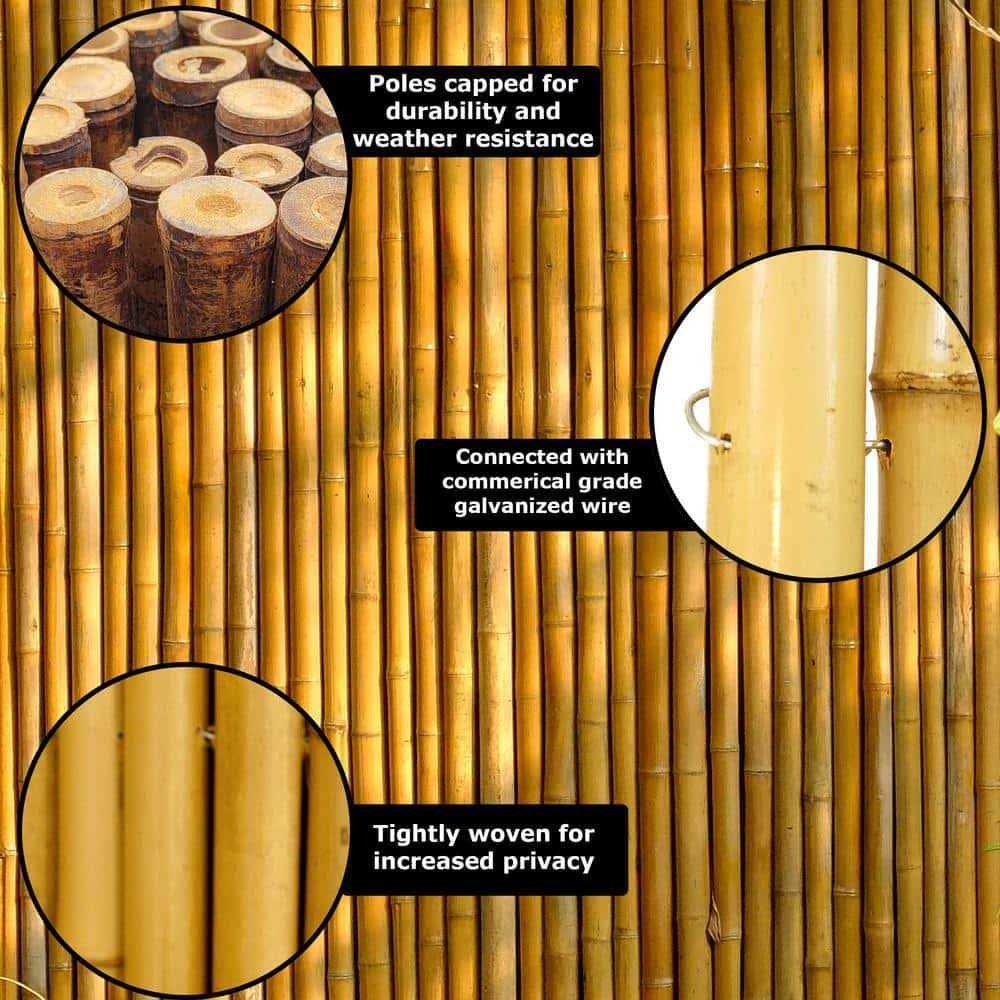Backyard X-Scapes Bamboo Fencing Natural