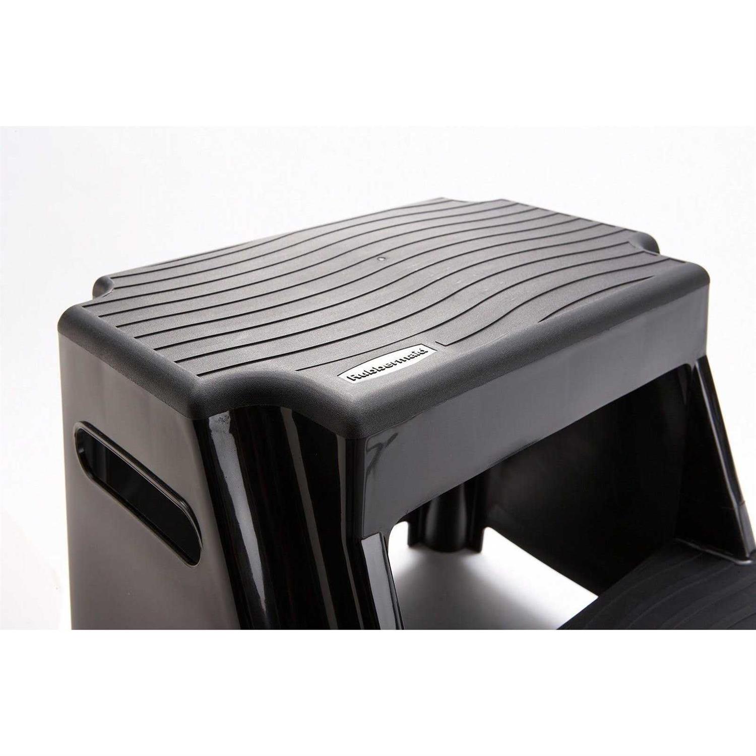 Rubbermaid Rm-p2 2-Step Molded Plastic Stool with Non-Slip Step Treads