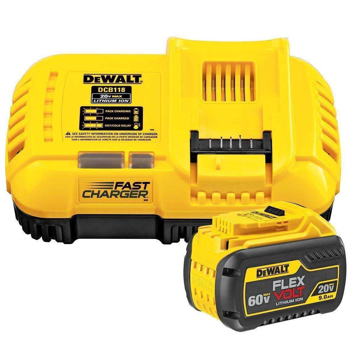 DEWALT 60V Max FLEXVOLT Lithium Battery with Charger DCB118X1