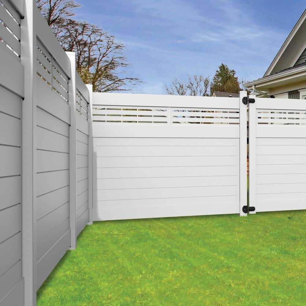 Barrette Outdoor Living Horizontal Fence Boardwalk DSP 5 in. x 5 in. x 108 in. Vinyl Corner Post