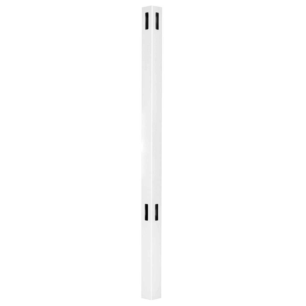 Outdoor Essentials Pro Series 5 in. x 5 in. x 8 ft. White Vinyl Woodbridge Routed Corner Fence Post