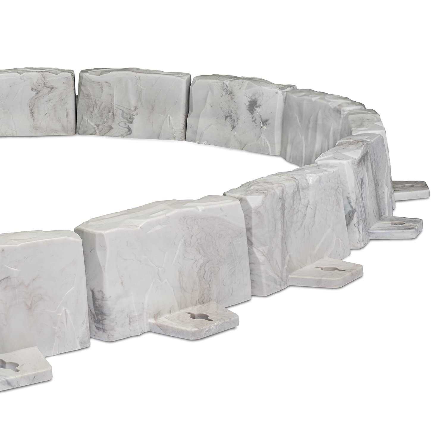 ProFlex Decorative Faux Stone 90 ft. x 2.7 in. Gray Plastic No-Dig Landscape Edging Kit 3602G-90C