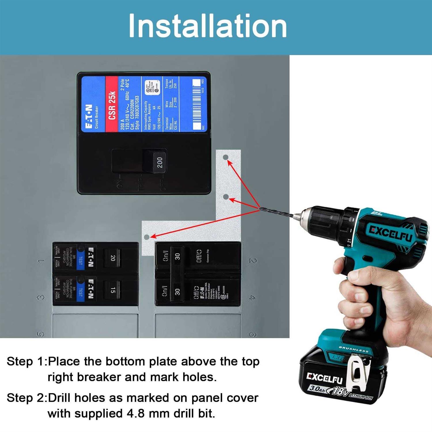 Generator Interlock Kit Compatible with Cutler Hammer BR SERIES 150 and 200 amp Panels