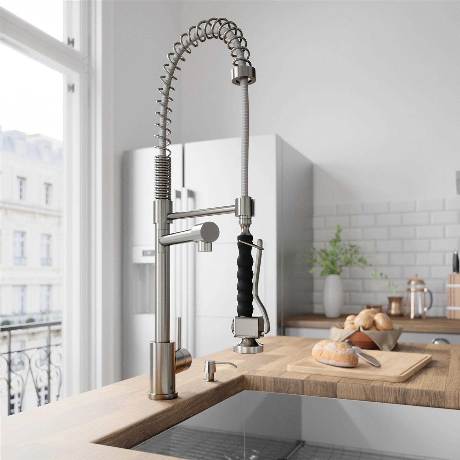 Vigo Zurich Stainless Steel Pull-Down Kitchen Faucet VG02007ST