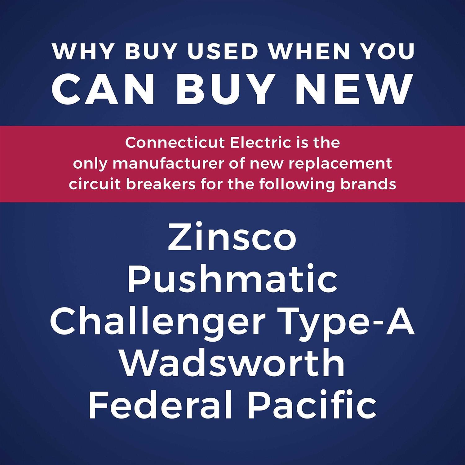 Connecticut Electric UBIZ20 Zinsco 1-Pole 20 Amp Replacement Circuit Breaker