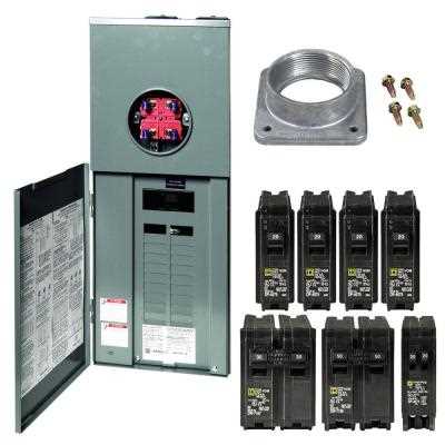 Square D Homeline 200 Amp 20-Space 40-Circuit Outdoor Ring-Type Overhead Main Breaker CSED Value Pack with 2 in. A Hub