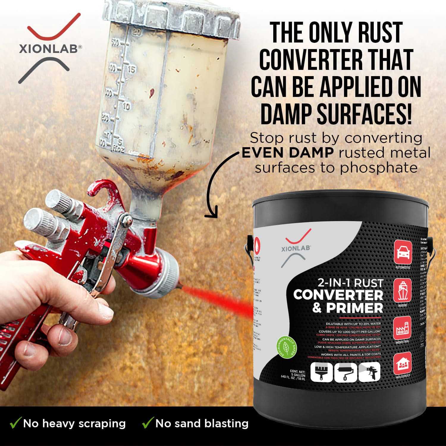 Xion Lab 2 in 1 Rust Converter & Metal Primer