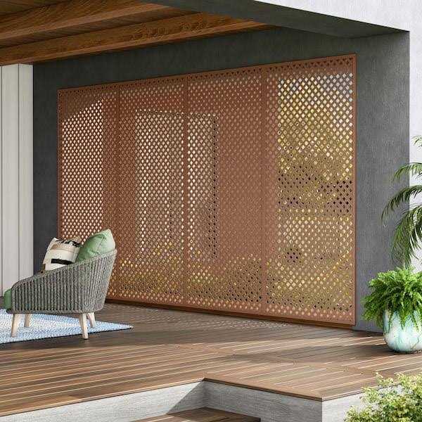 Barrette Outdoor Living 4 ft. x 8 ft Privacy Diamond Vinyl Lattice