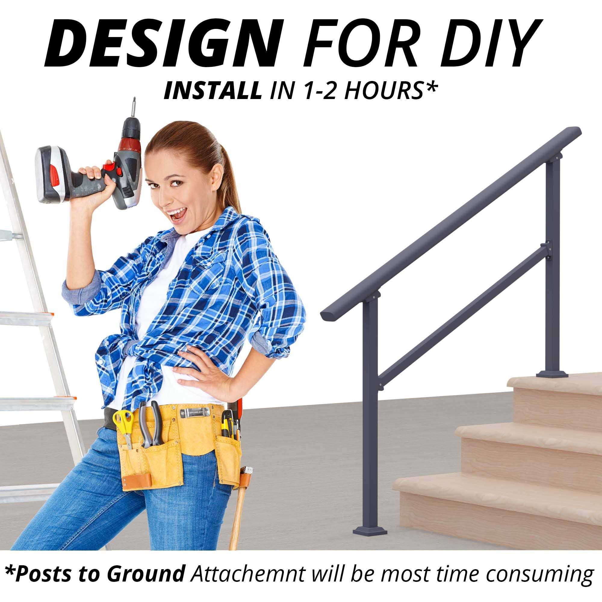 cHR Outdoor 3 Steps Handrail