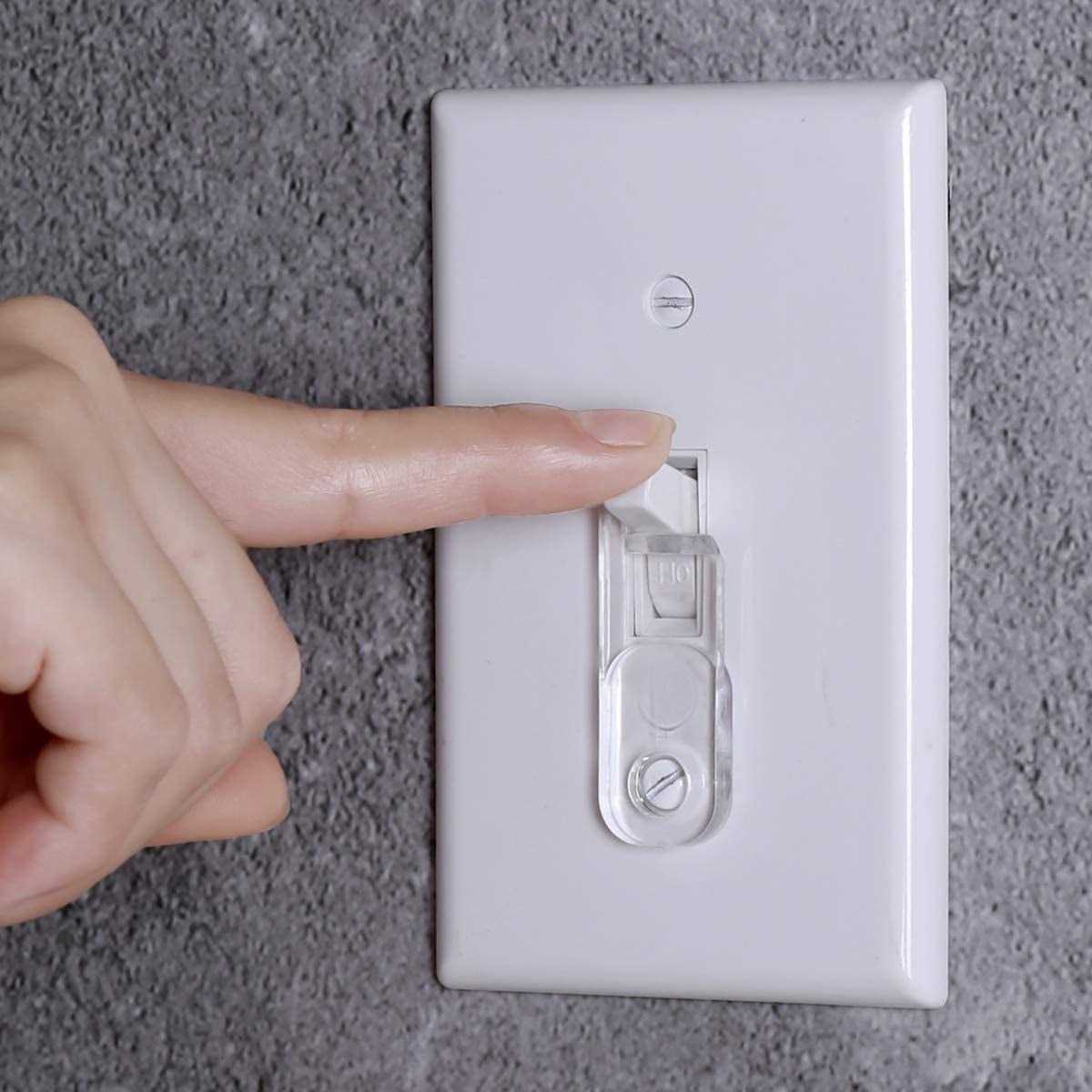 Ylovan Toggle Switch Plate Cover Guard 10 Pack Clear Security, Circuit and Child Protection for Indoor/Outdoor Wall Plate Covers