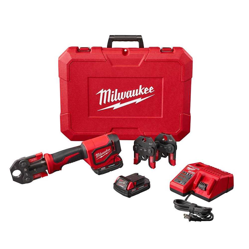 Milwaukee 2674-82C M18 18V Short Throw Press Tool Kit w/ PEX Crimp Jaws