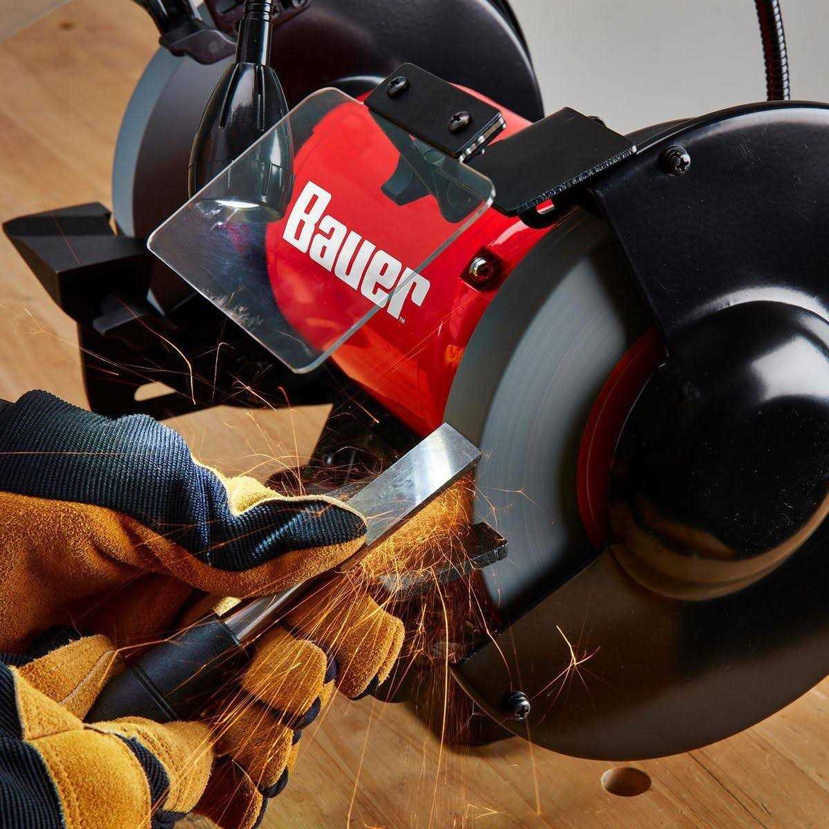 Bauer 8 in. Bench Grinder with LED Light