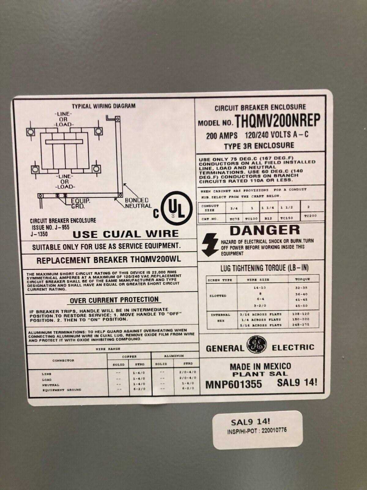 GE PowerMark Gold 200 Amp 10 in. Enclosed Outdoor Circuit Breaker