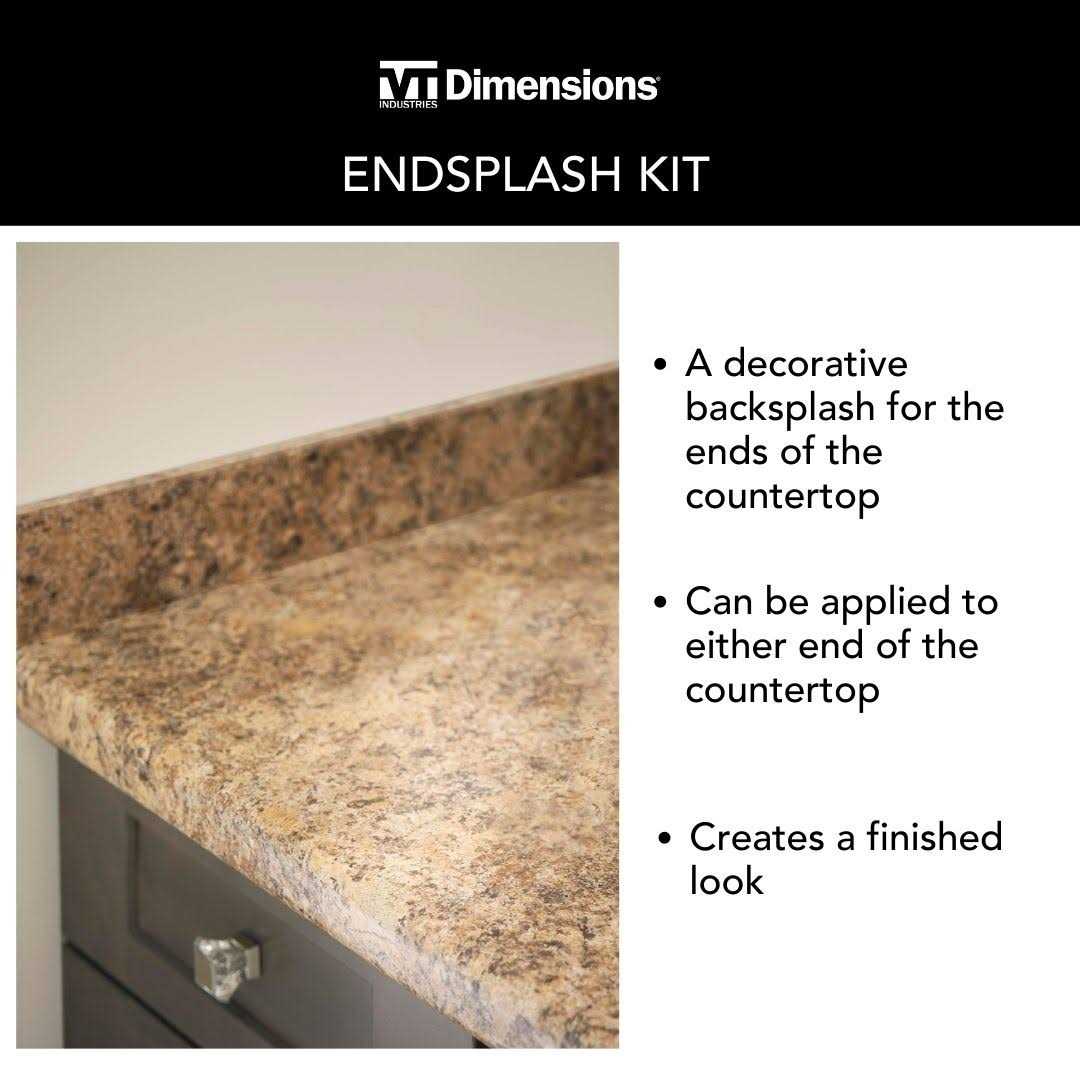 VT Dimensions Carrara Bianco Laminate Square Kitchen Countertop Side Splash 016949179996696-42