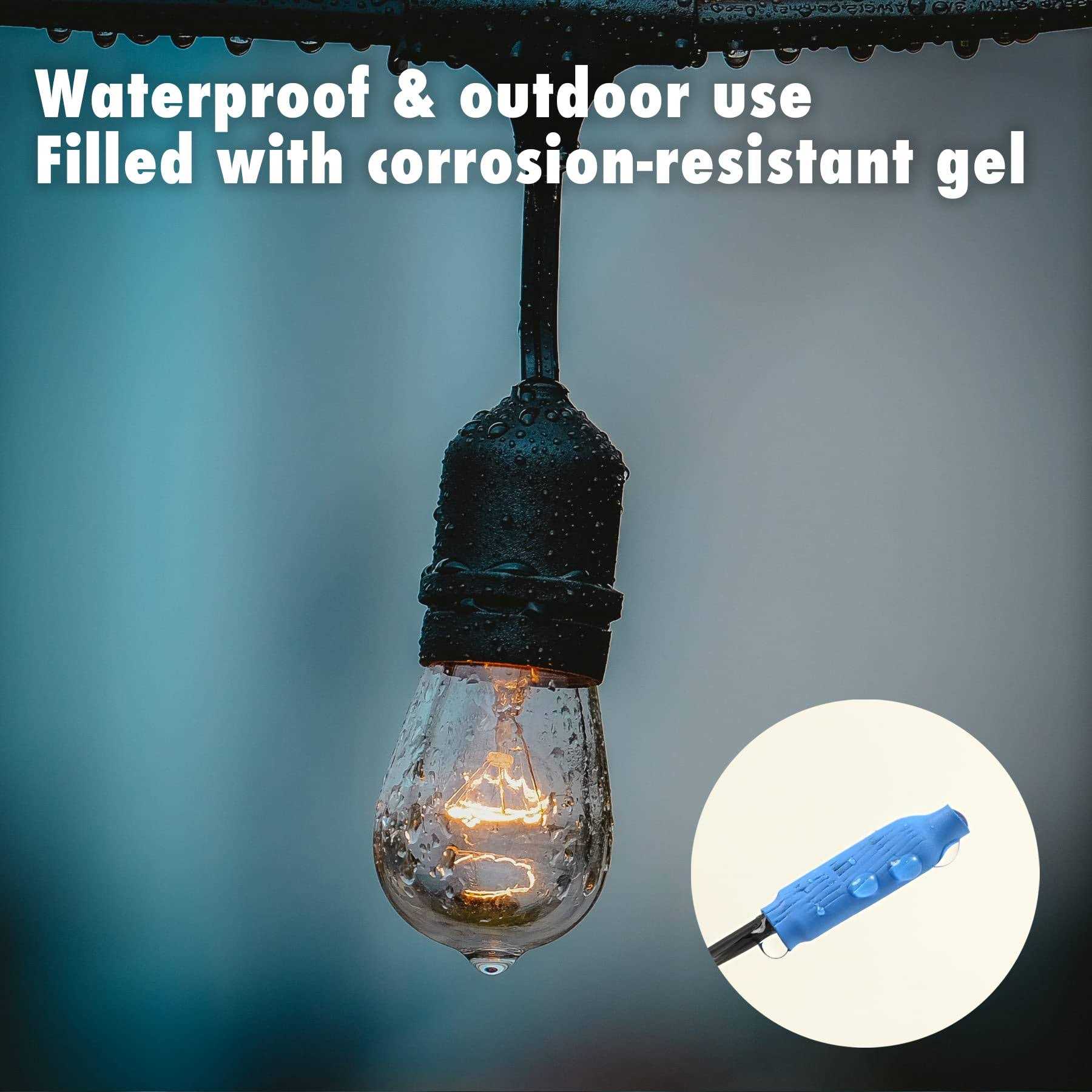 Cannits Low Voltage B Connectors Wire Splices Gel Filled Waterproof Electrical Wire Crimp Bean Type Cable Connector for Outdoor Telephone Phone