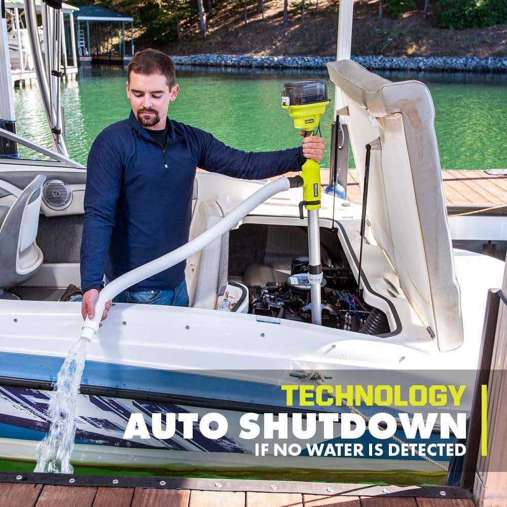 RYOBI ONE+ 18-Volt Cordless 1/6 HP Telescoping Pole Pump