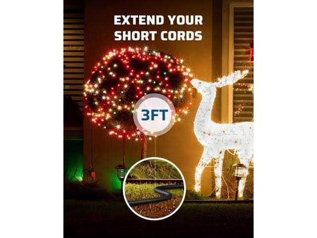 Dewenwils 3 ft. 16/3 Heavy Duty SJTW Indoor/Outdoor Extension Cord