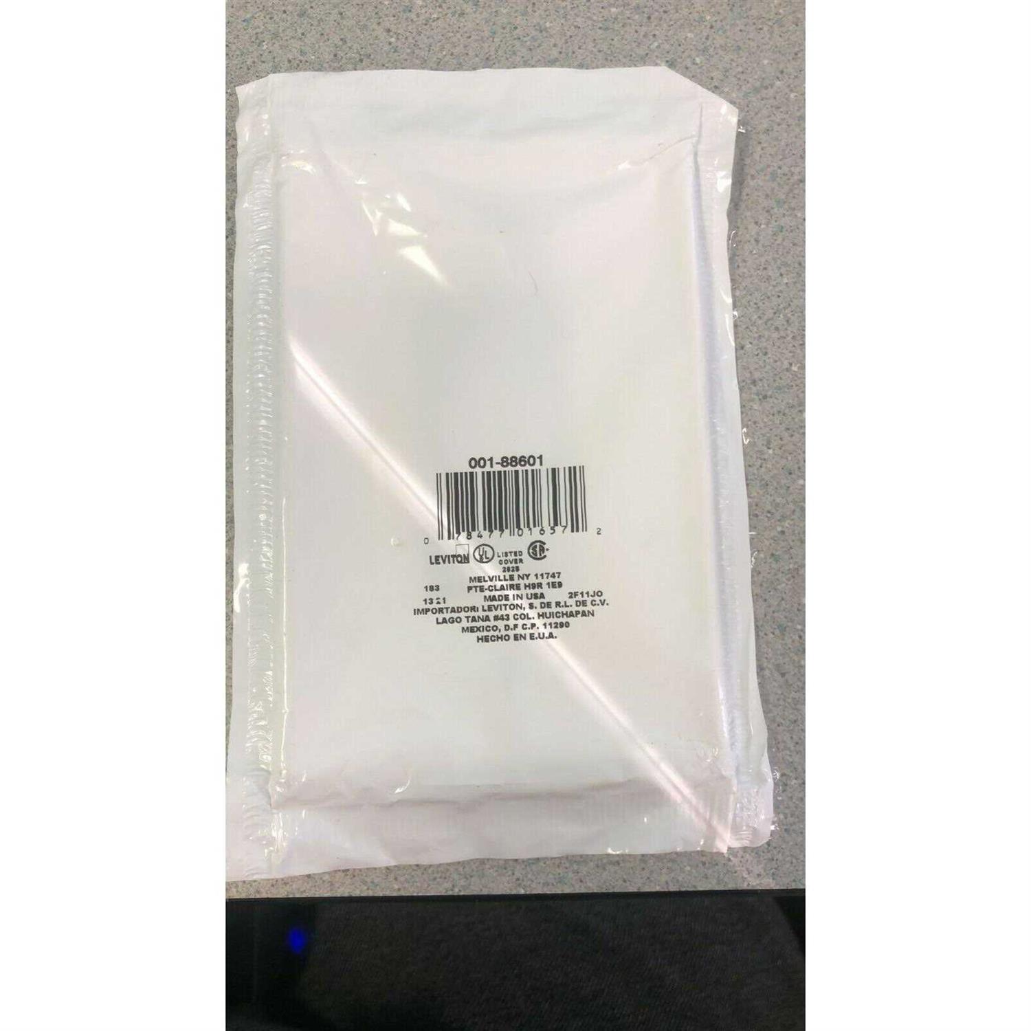 Leviton White 1-Gang Decorator/Rocker Wall Plate