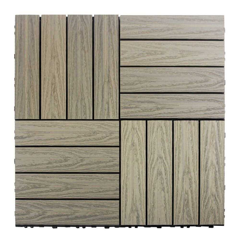 NewTechWood UltraShield Naturale 1& x 1& Outdoor Composite Quick Deck Tile