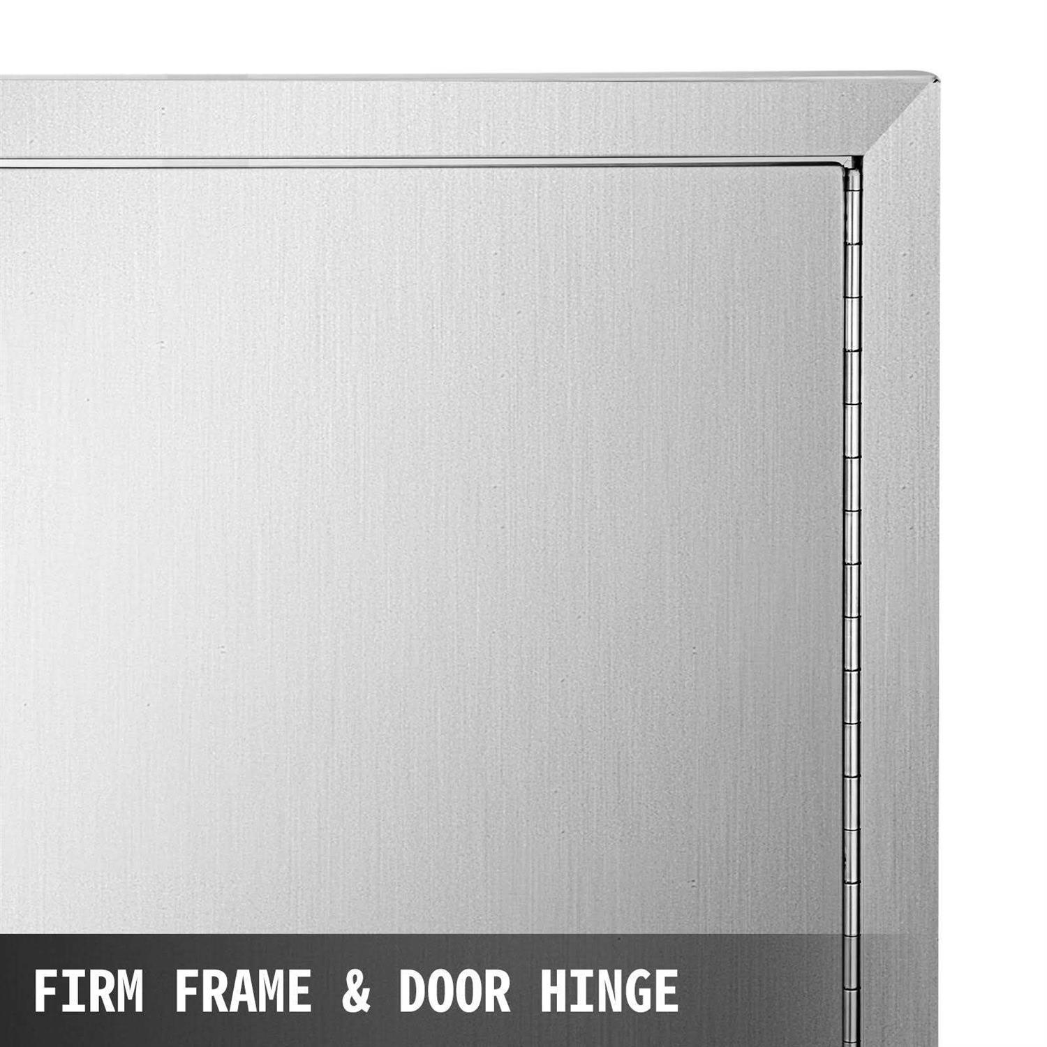 VEVOR Outdoor Kitchen Access 30.5 inchx 21 inch Wall Construction Stainless Steel Flush Mount for BBQ Island 30.5C-21CBXGSKM01V0