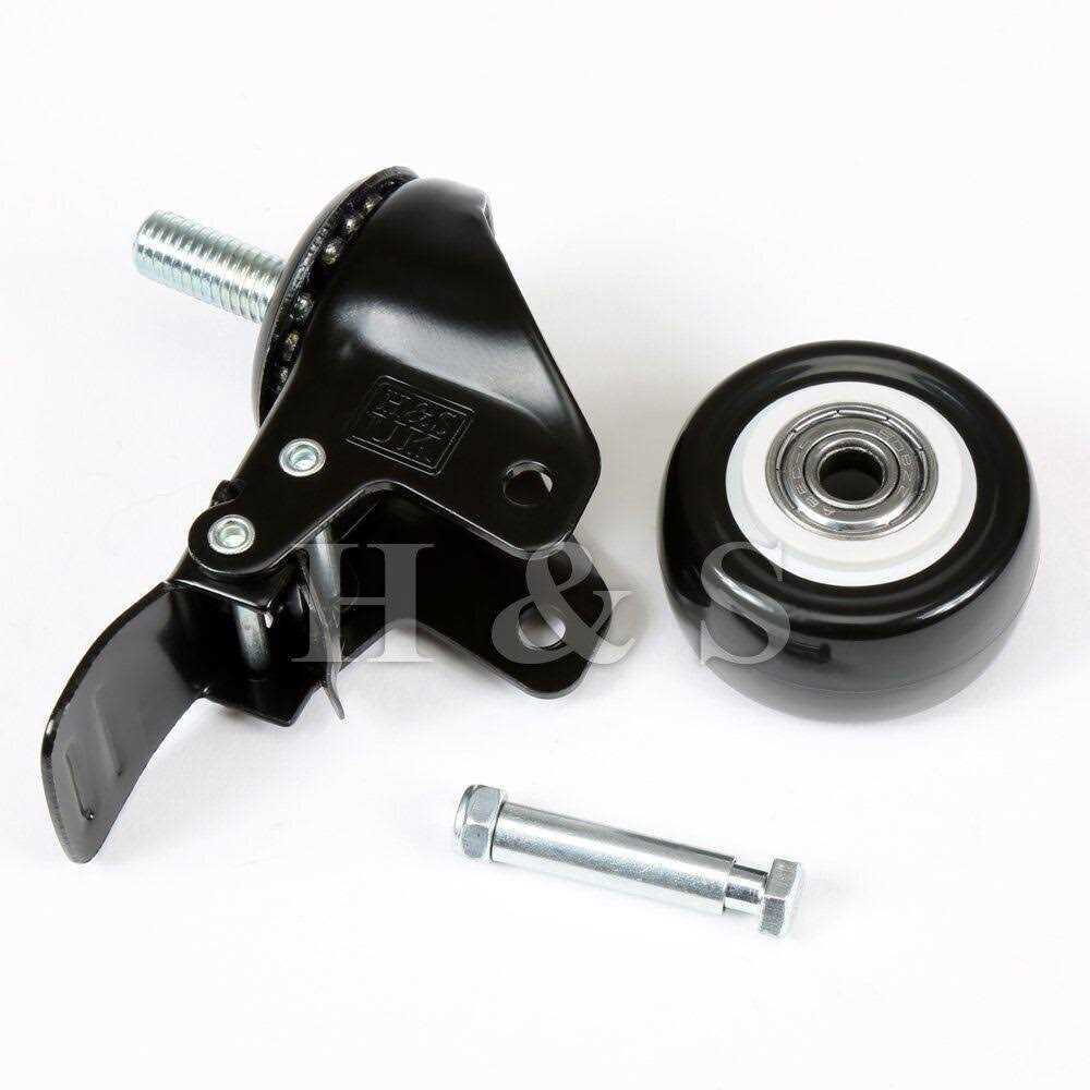 H&S Heavy Duty Caster Wheels for Trolley Furniture 4 Casters with Brakes for Outdoor Furniture