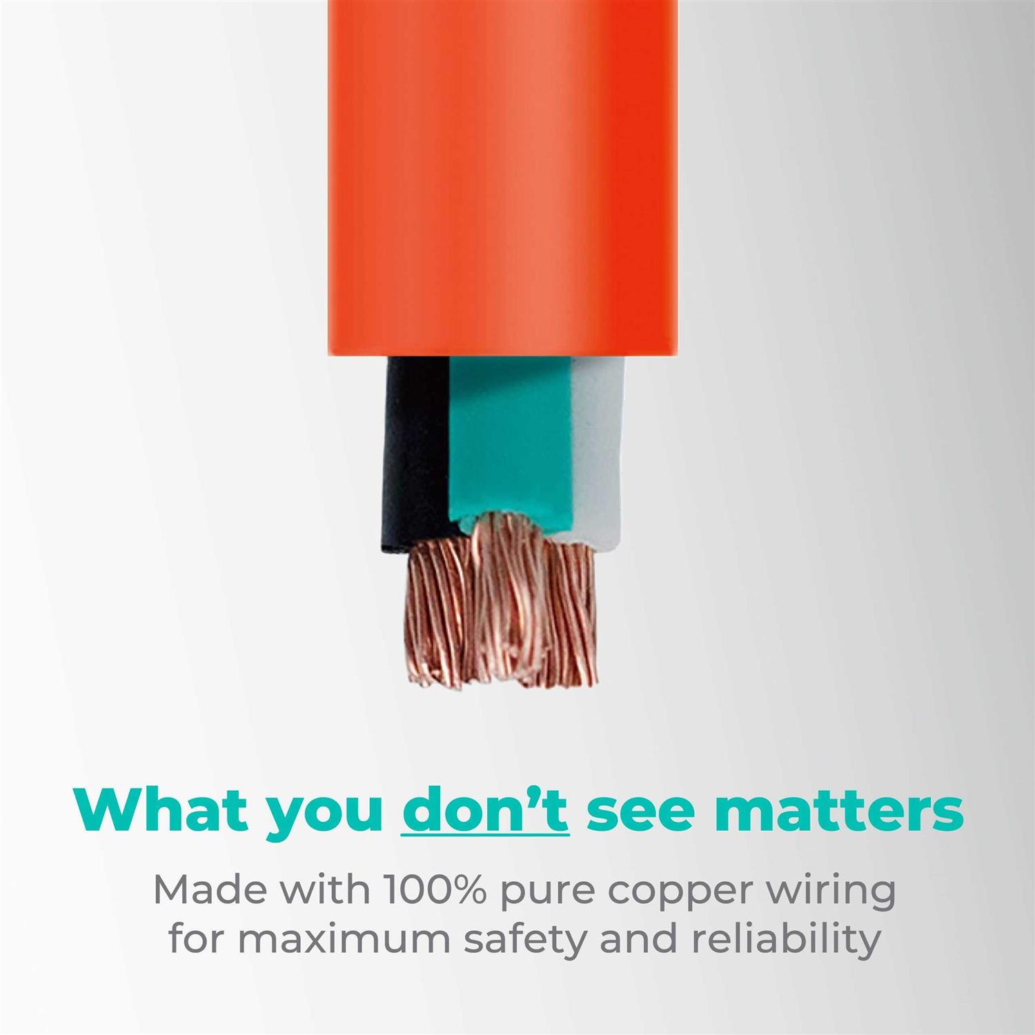 KMC 50ft 16AWG Outdoor Extension Cord SJTW 16/3 Lighted Power Cord