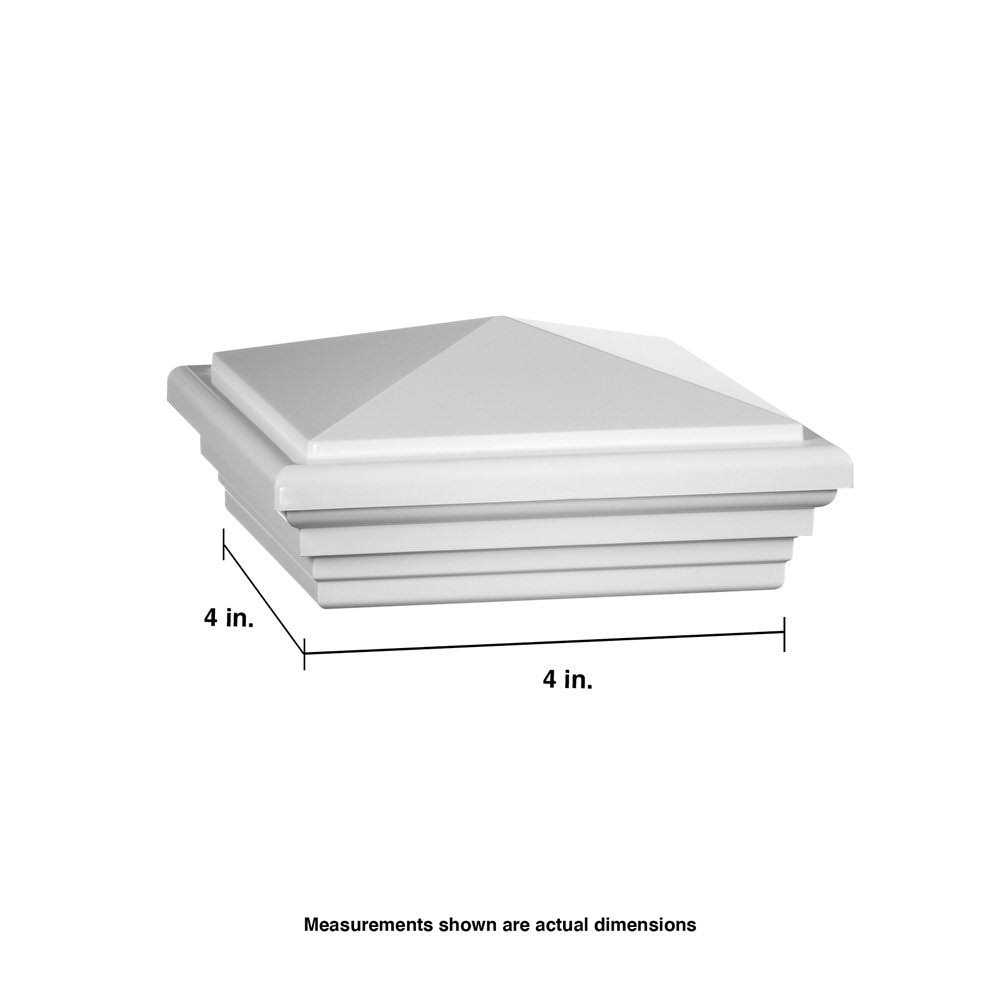 Outdoor Essentials Classic White Vinyl Post Cap