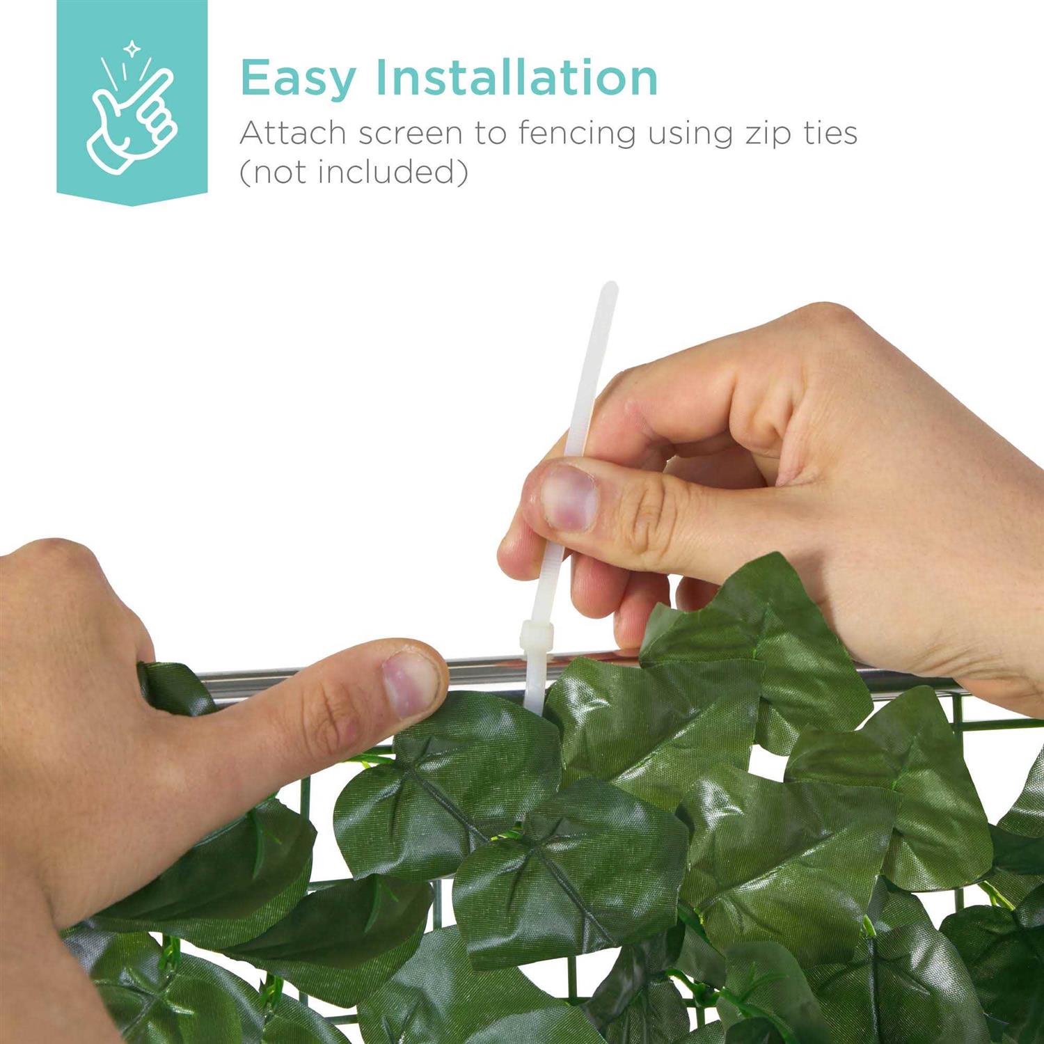 Best Choice Products 96x72in Artificial Faux Ivy Hedge Privacy Fence Screen for Outdoor Decor