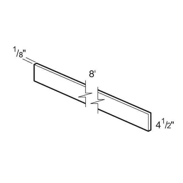 Home Decorators Collection Washington Vesper White Plywood Shaker Assembled Kitchen Cabinet Matchin.g Toe Kick 96 in. W x 0.125 in. D x 4.5 in. H