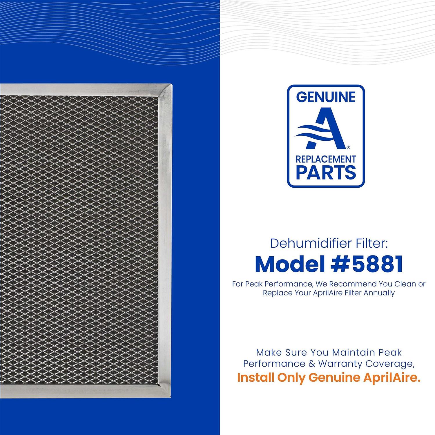 Aprilaire 5881 Filter for Dehumidifier E80 and E100