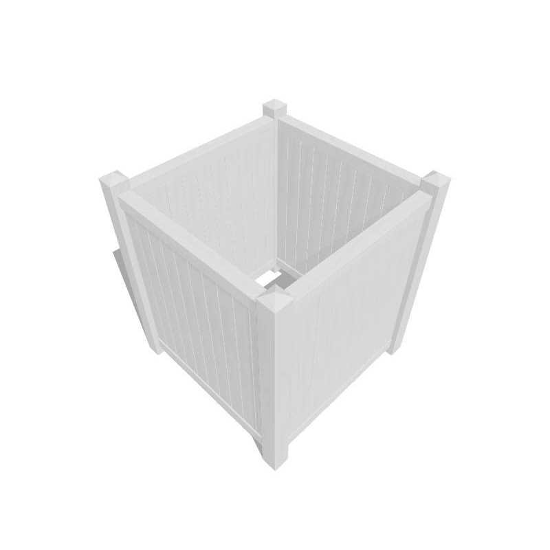 Outdoor Essentials Somerset 5 ft. x 4 ft. White Vinyl Privacy Corner Accent Fence Panel 175848