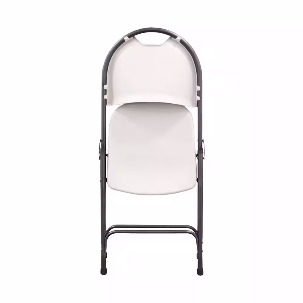 HDX Earth Tan Plastic Seat Outdoor Safe Folding Chair