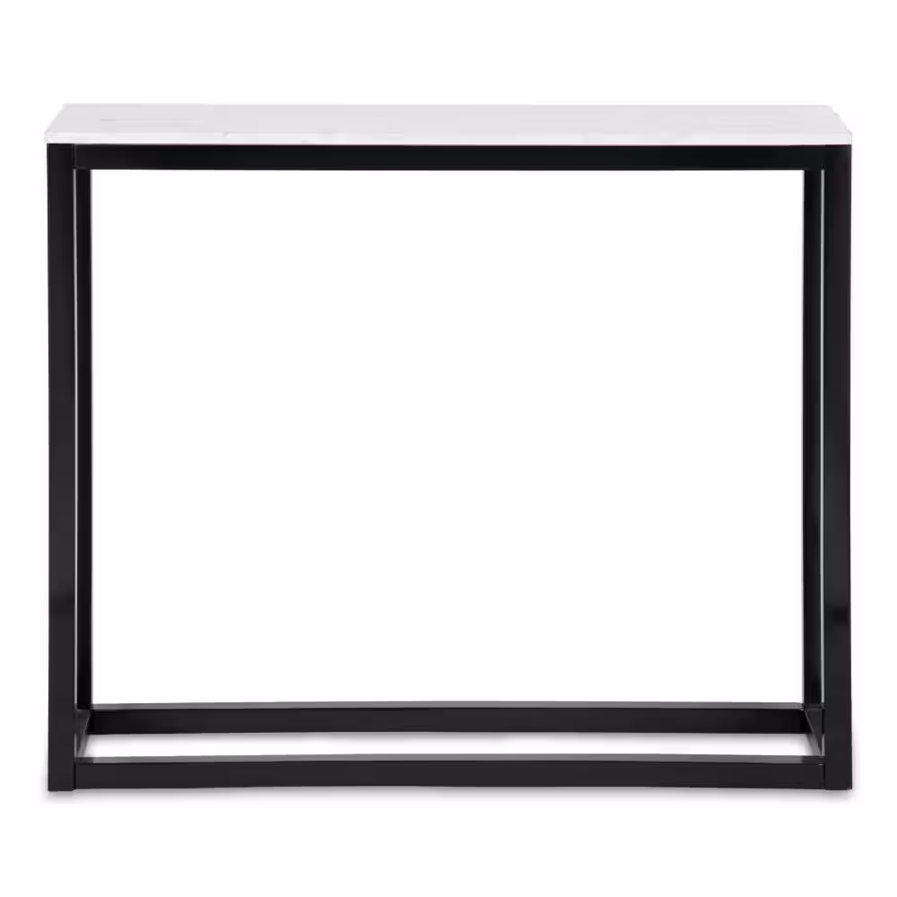 Kate and Laurel Carmela 35.50 in. Black Rectangle Wood Console Table