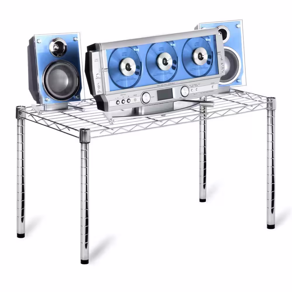 Honey-Can-Do Chrome Steel Wire Shelving Unit (30 in. W x 16 in. H x 14 in. D)