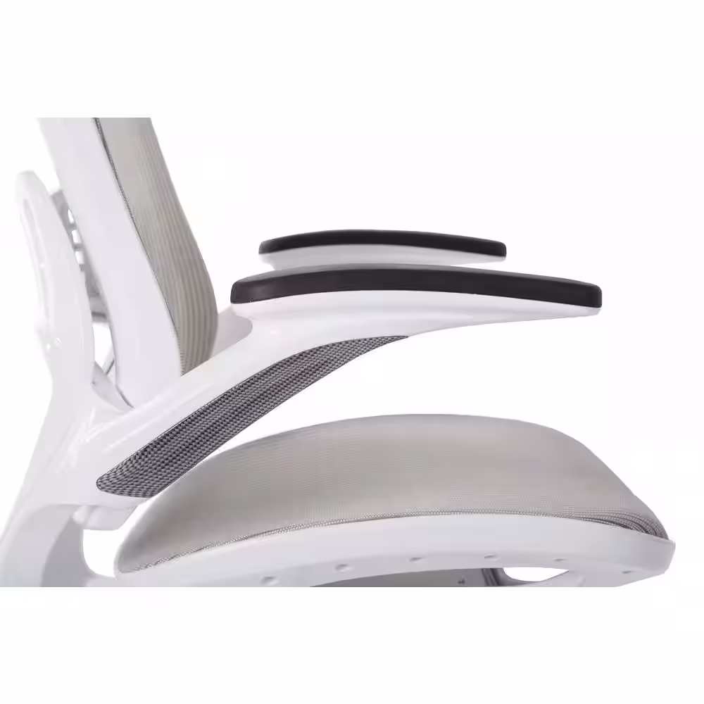 Office Star Products Riley 24.5 in. wide White Upholstered Ergonomic Office Chair with Adjustable Height