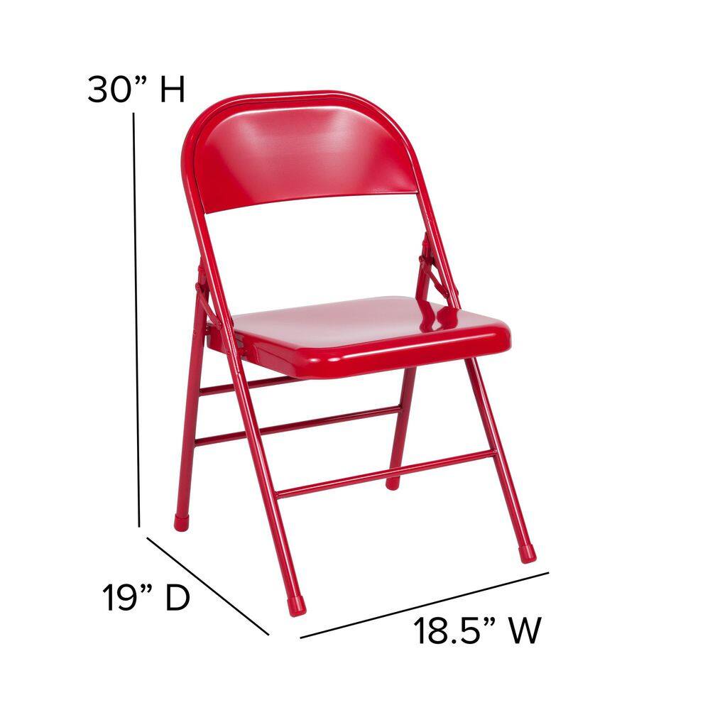 Carnegy Avenue Red Metal Utility Chair