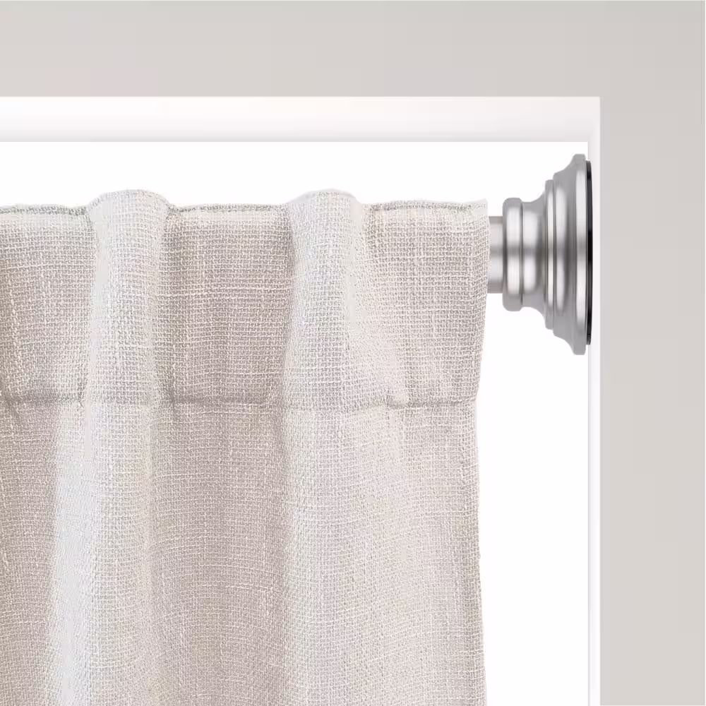 Snugset 30 in. x 52 in. Easy-Install Optional No Tools Adjustable 7/8 in. Window Tension Rod in Nickel