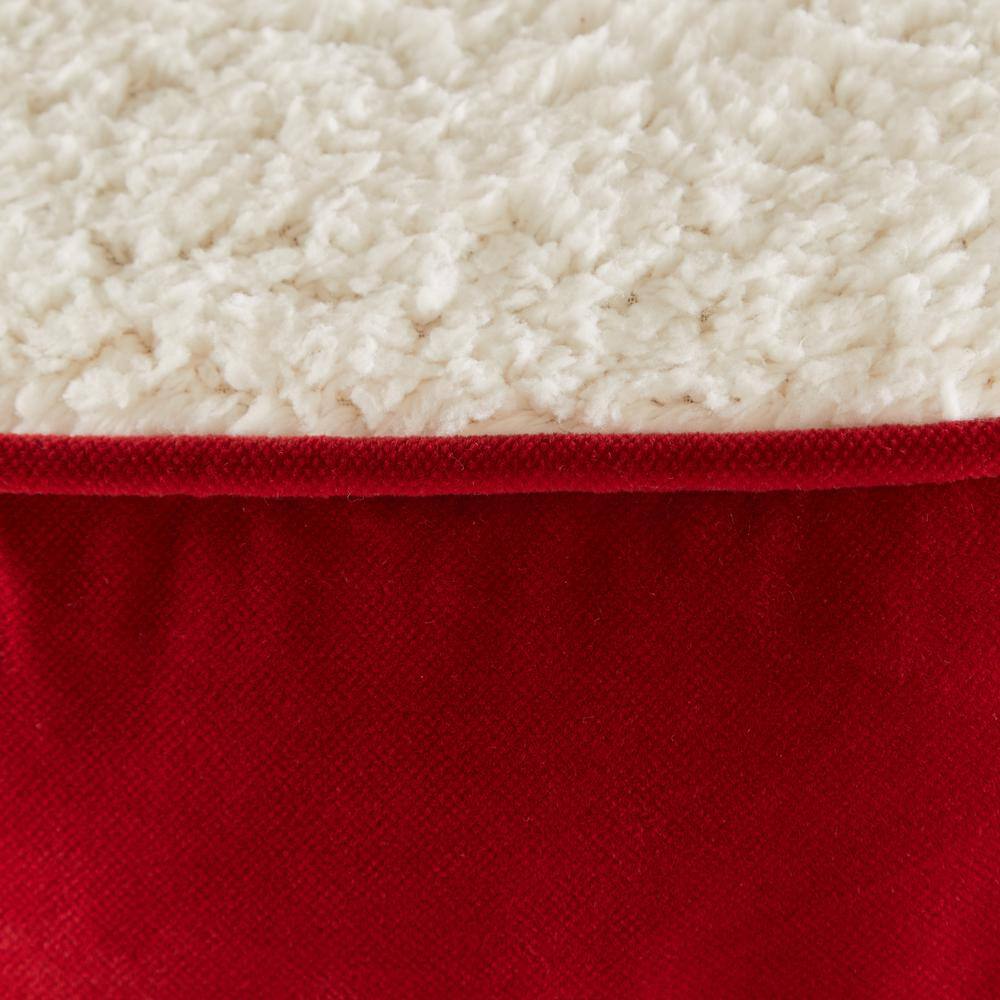 Happy Hounds Lucy Crimson Sherpa Round Pillow Cat Bed
