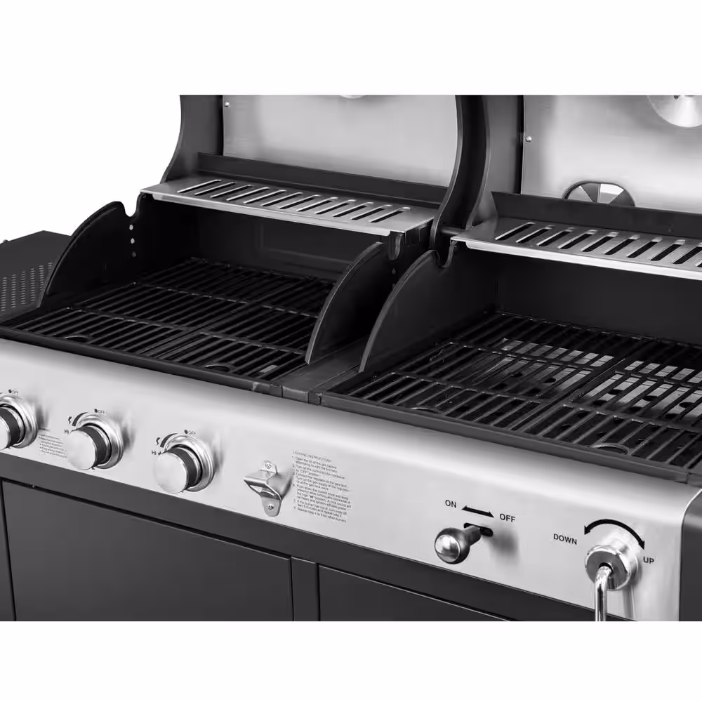 Royal Gourmet 3-Burner Propane Gas and Charcoal Combo Grill in Black