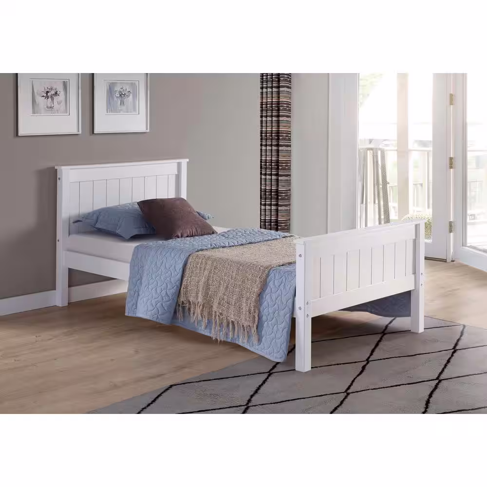 Alaterre Furniture Harmony White Twin Bed