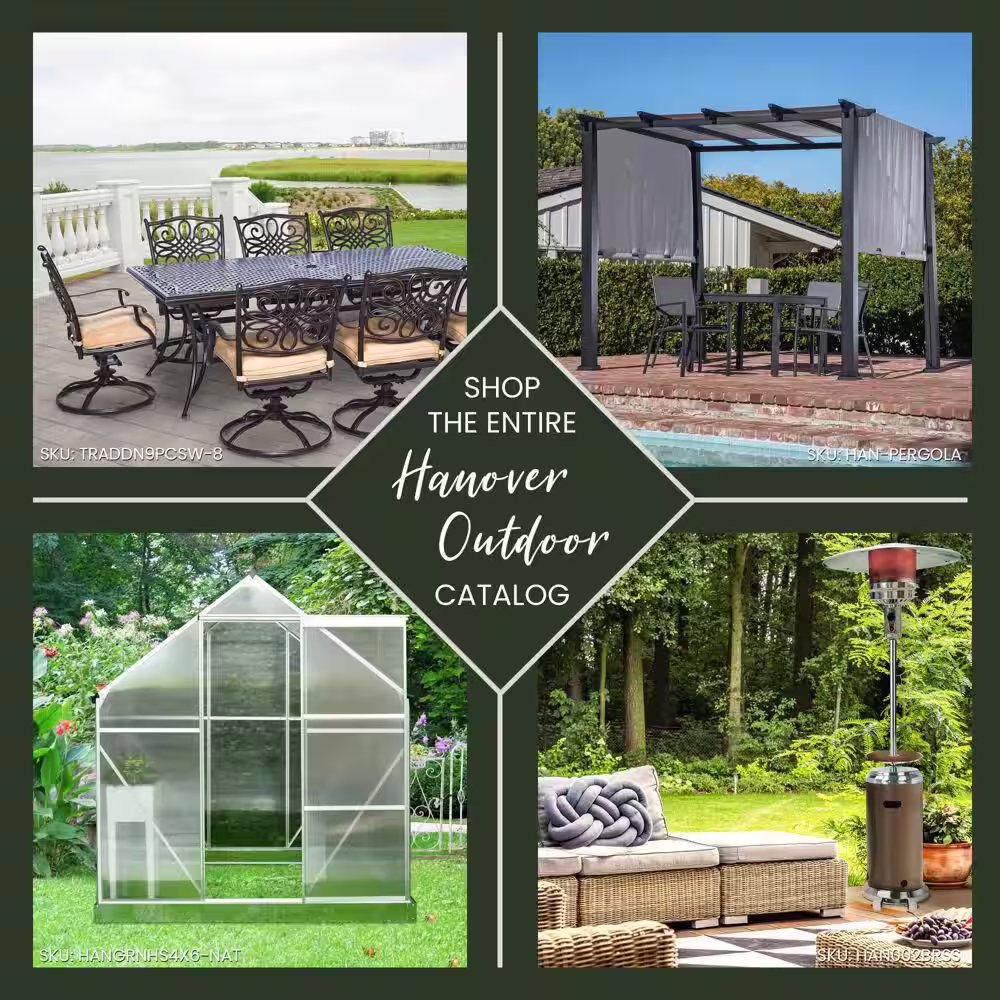 Hanover 35.4 in. W Electric Infrared Carbon Heat Lamp with Mounting Bracket and Remote Control, 131 sq. ft., Black