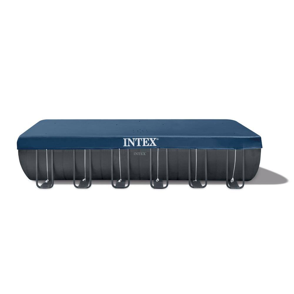 Intex 24 ft. x 12 ft. x 52 in. Rectangular Ultra XTR Frame Swimming Pool w/Pump