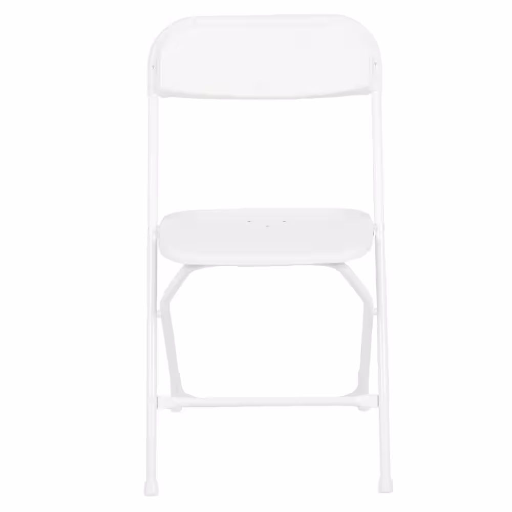 Carnegy Avenue White Metal Folding Chair (Set of 10)