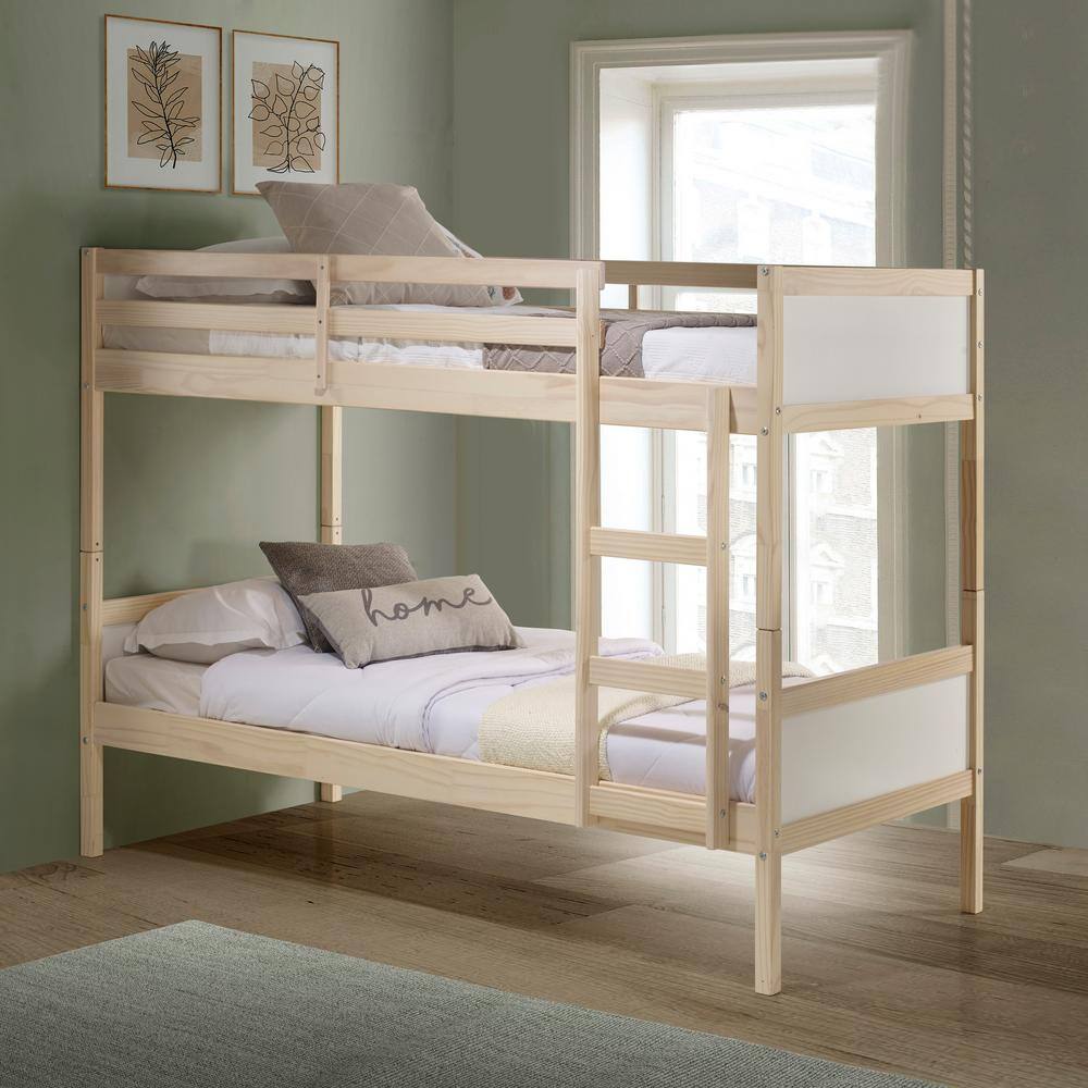 Alaterre Furniture MOD White Twin Over Twin Bunk Bed
