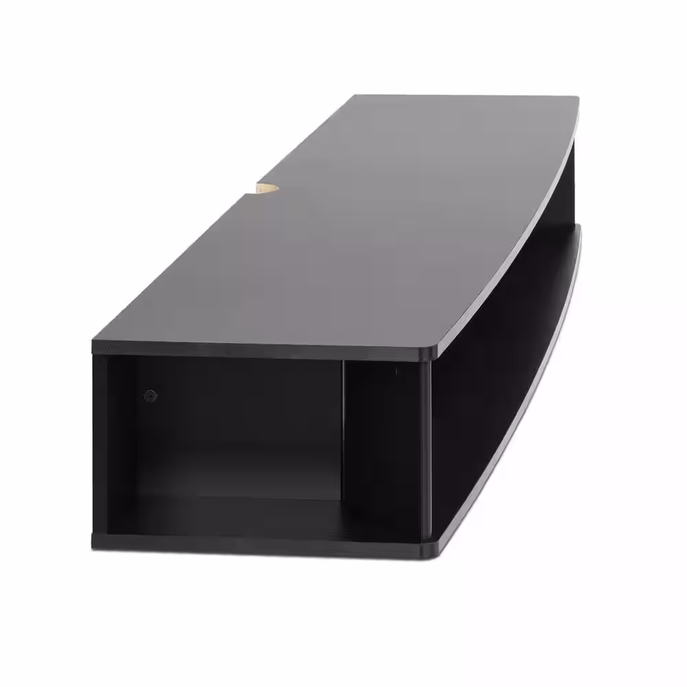 Prepac 70 in. Black Composite Floating TV Stand Fits TVs Up to 75 in. with Wall Mount Feature