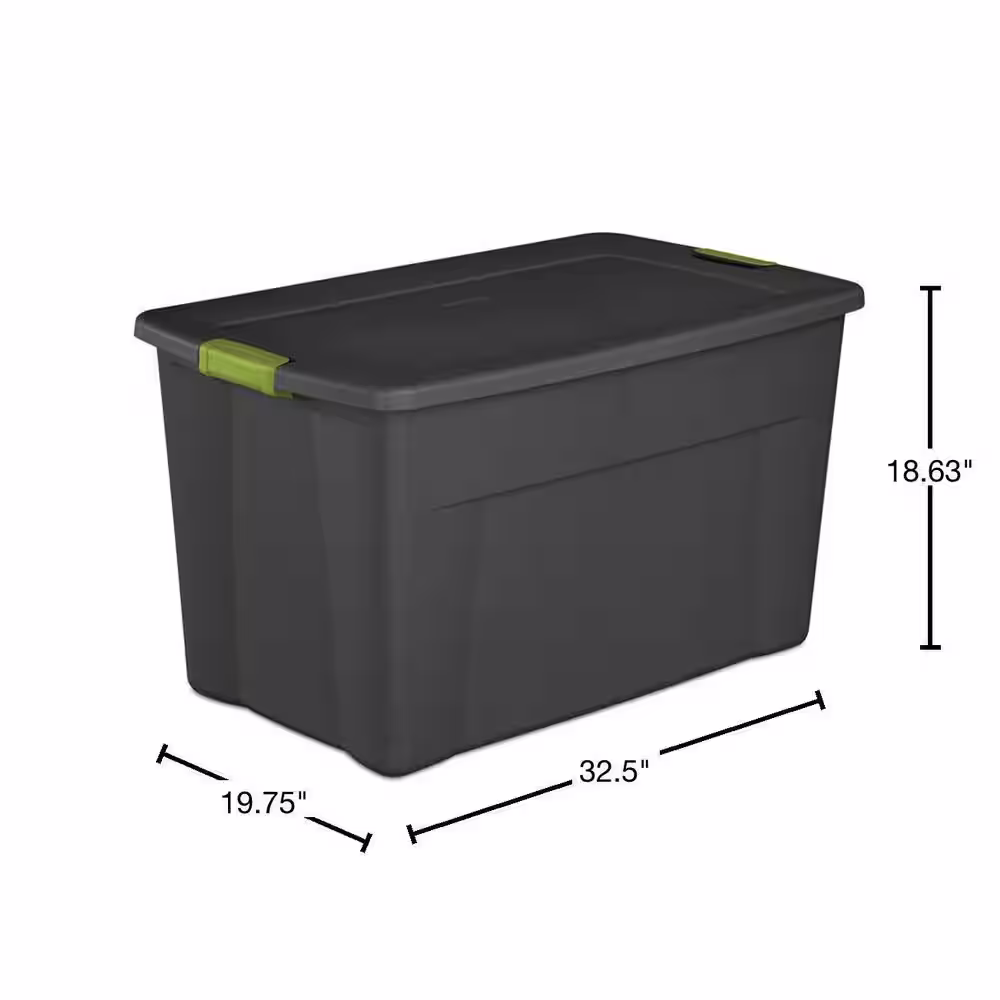 Sterilite 35 Gal. Storage Bin Box with Latching Lid, Blue (16-Pack) 19451006