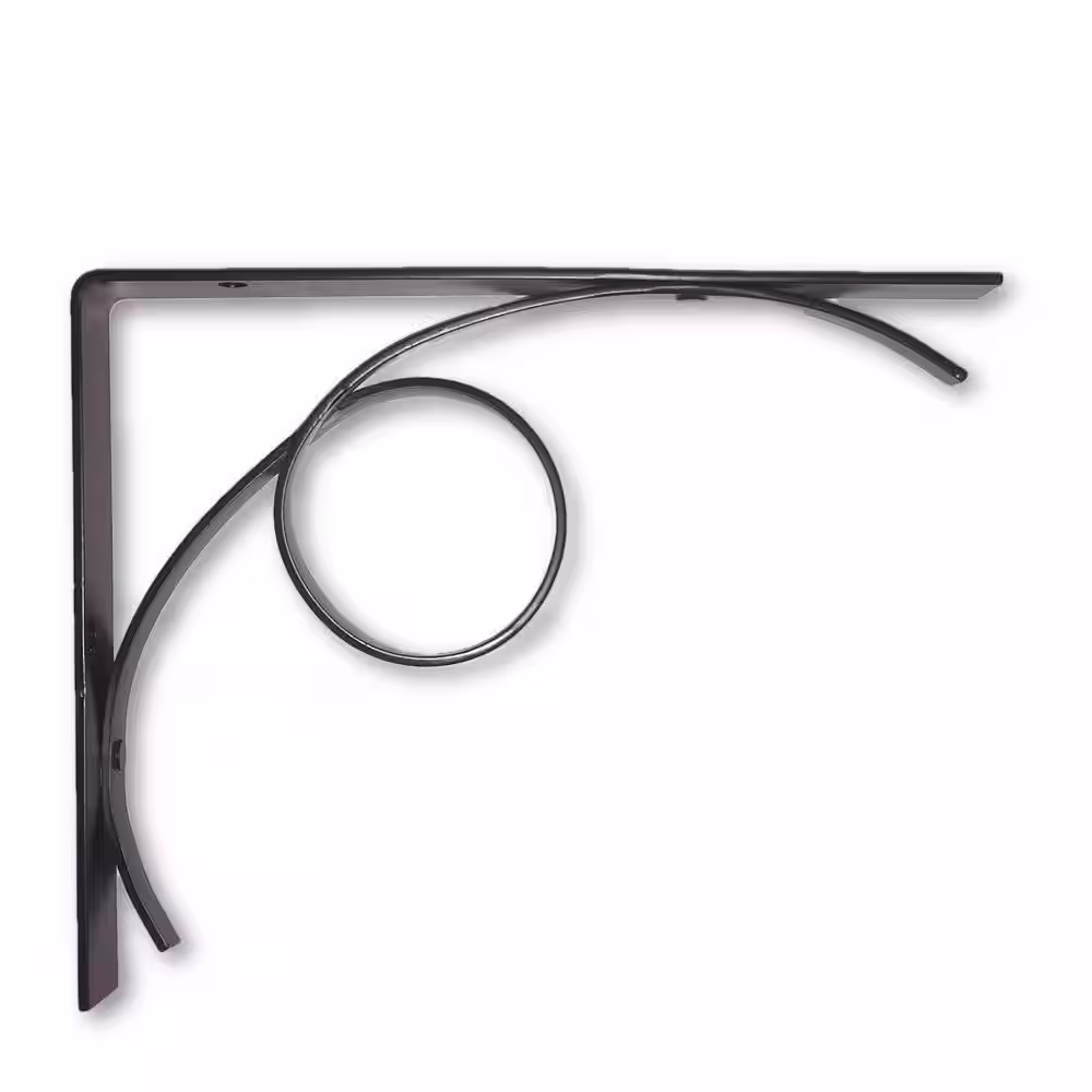 Everbilt 9 in. x 7 in. Oil-Rubbed Bronze Medium Duty Shelf Bracket