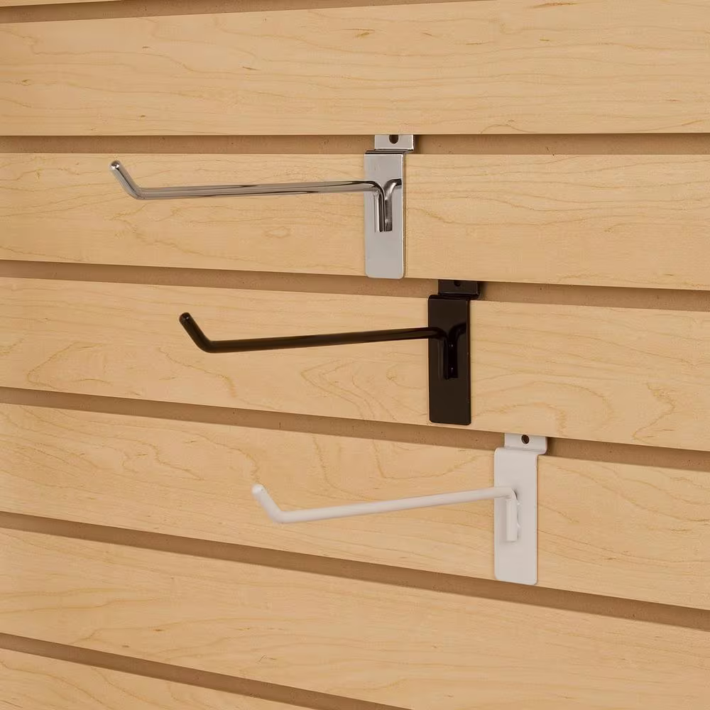 Econoco 4 in. Chrome Deluxe Hook for Slatwall (Pack of 96)