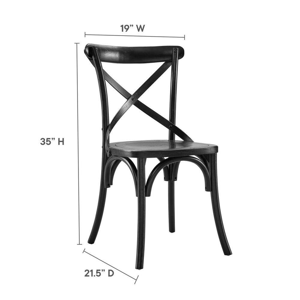 MODWAY Gear Dining Side Chair in Black